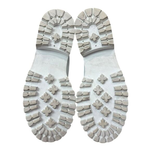 Kendall + Kylie Women's Epic White Leather Chunky Heel Combat Boots 7.5 - Picture 6 of 6